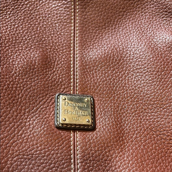 Brown vintage Dooney and Bourke  Leather Shoulder Bag - Picture 3 of 13